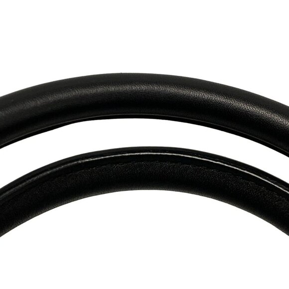 Auth Salvatore Ferragamo Gancini DH-21H995 Black Leather Handbag - Picture 8 of 16